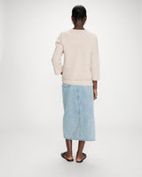Sleeveless textured knit cardigan beige Vollando