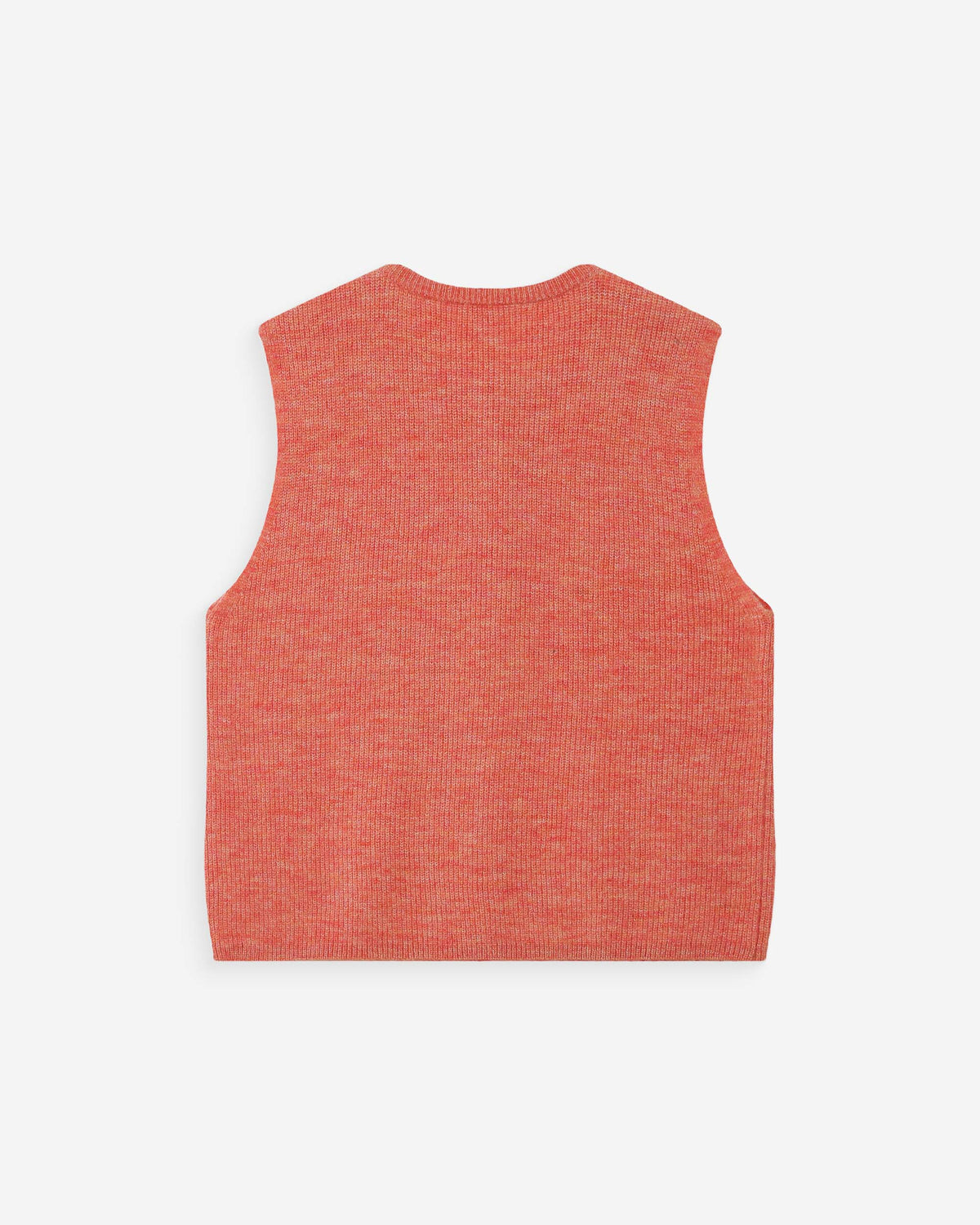 Cardigan en maille texturée sans manches corail Vollando