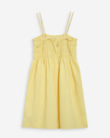 Robe courte en coton à carreaux vichy jaune Willa