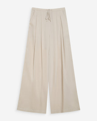Pantalon tailleur en lin fluide sable Wally