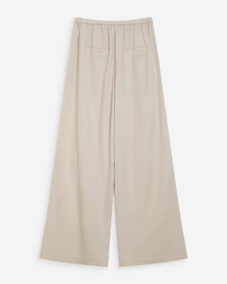Pantalon tailleur en lin fluide sable Wally