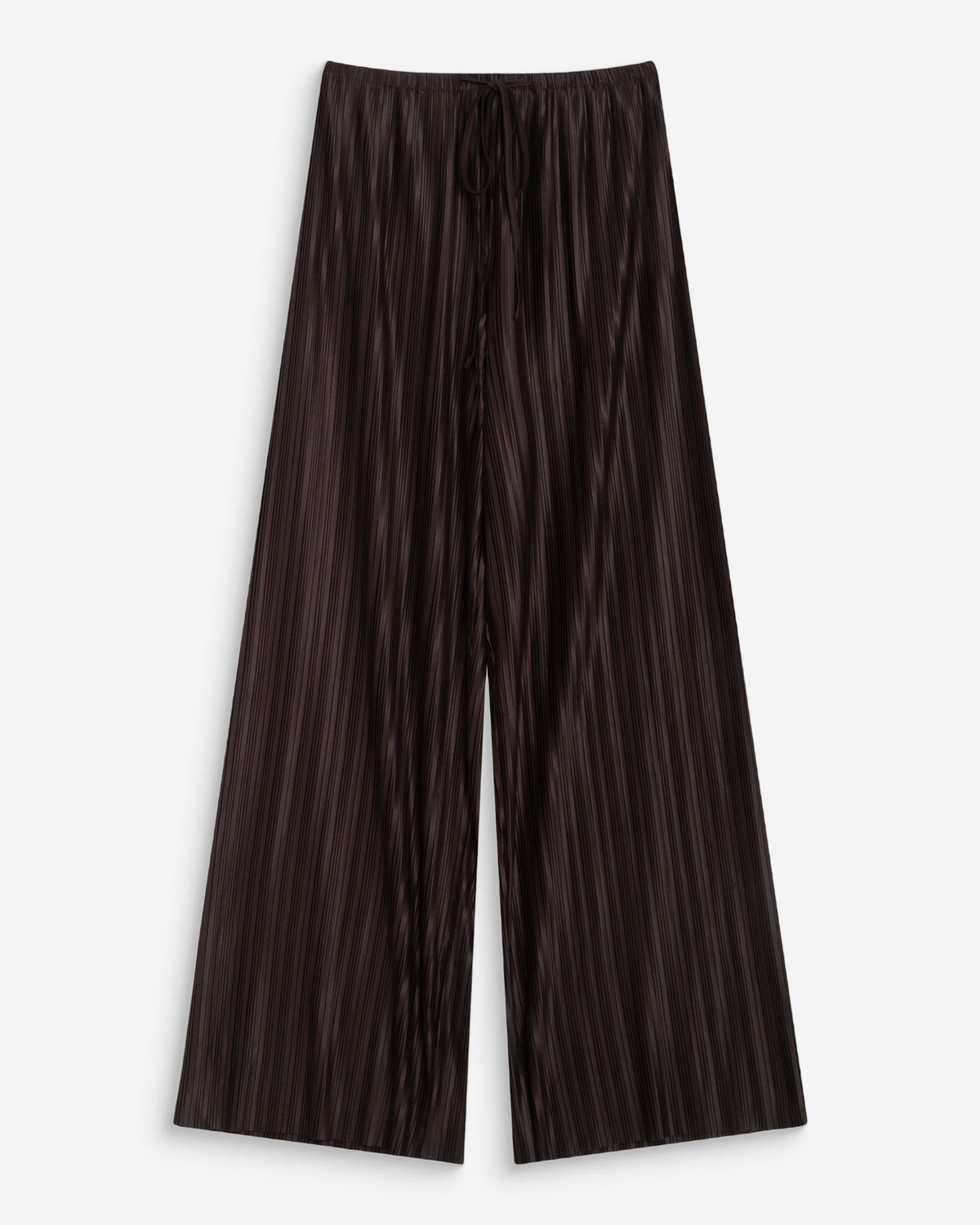 Pantalon large plissé taille réglable chocolat Wonka