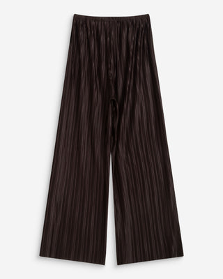 Pantalon large plissé taille réglable chocolat Wonka