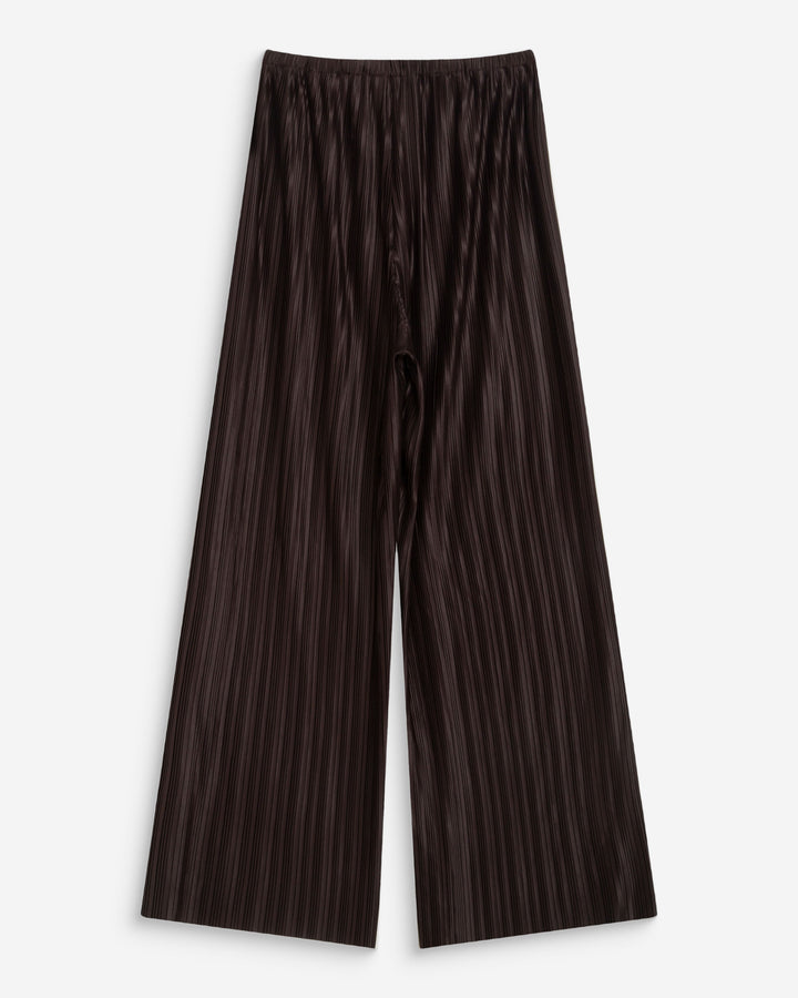 Pantalon large plissé taille réglable chocolat Wonka