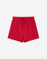 Short large taille haute en gaze de coton fuchsia Wasabi