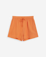 Short amplio de gasa de algodón tiro alto orange Wasabi