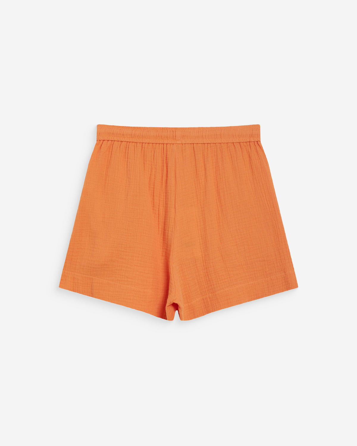 Short amplio de gasa de algodón tiro alto orange Wasabi