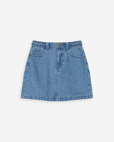 Jupe courte en jean taille haute lightblue Whitney