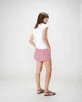Short en coton à carreaux vichy rouge Waylen