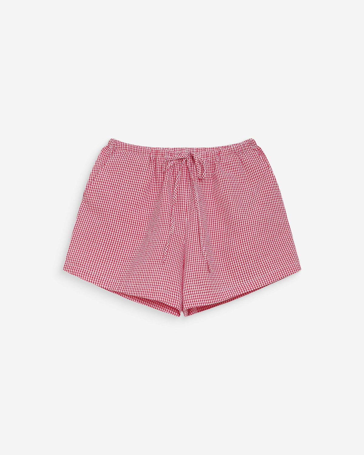 Short en coton à carreaux vichy rouge Waylen
