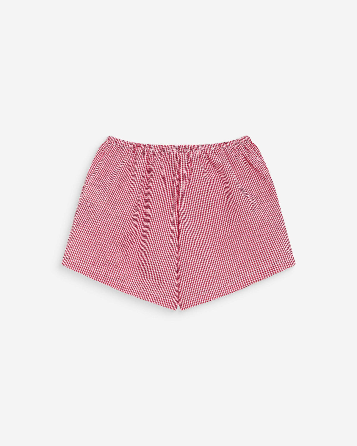 Short en coton à carreaux vichy rouge Waylen