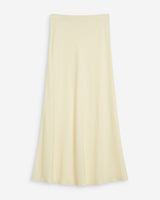 High-waisted flared long skirt jaune Winda