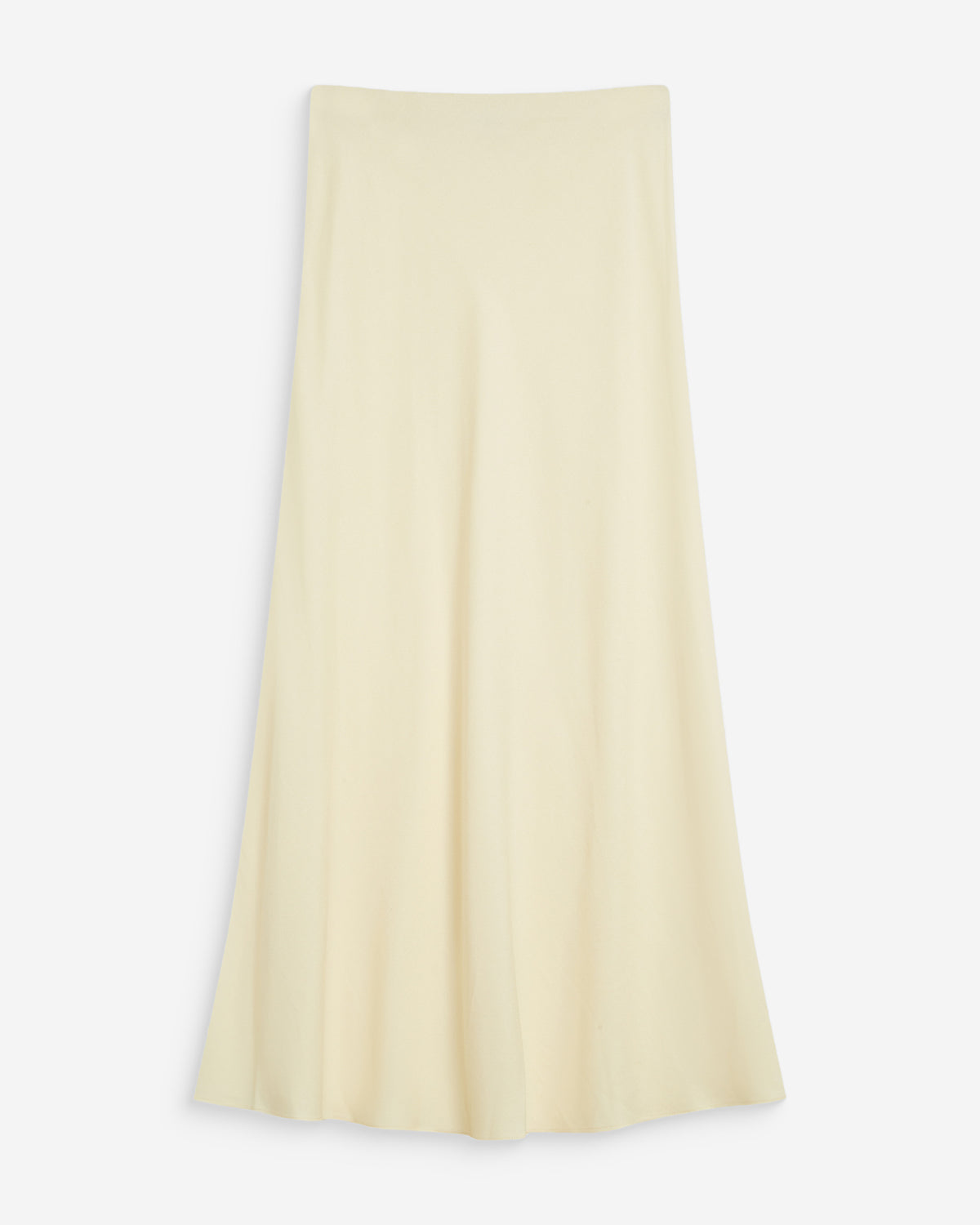 High-waisted flared long skirt jaune Winda