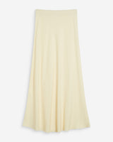 High-waisted flared long skirt jaune Winda