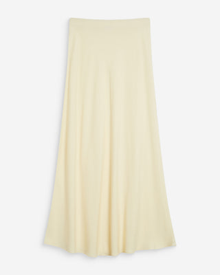 Jupe longue évasée taille haute jaune Winda