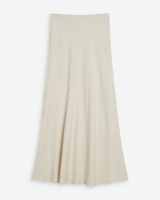 Jupe longue évasée taille haute sable Winda