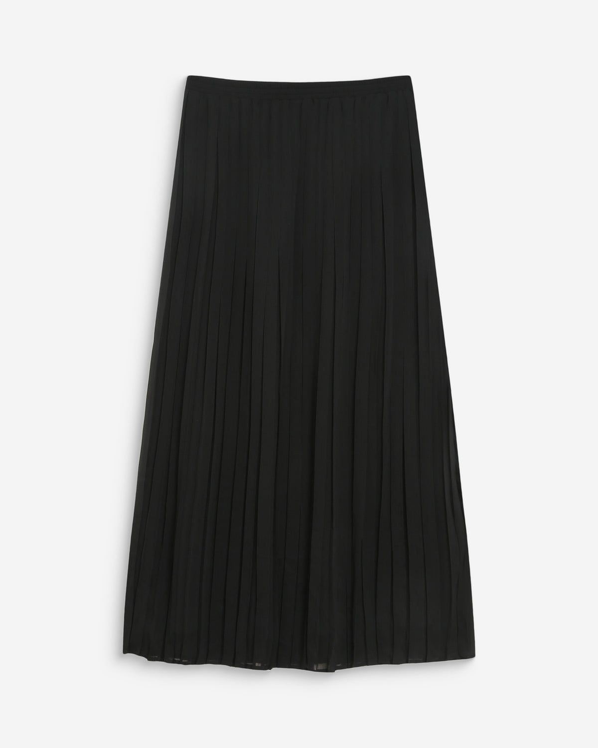 Jupe longue plissée fluide noir Walina