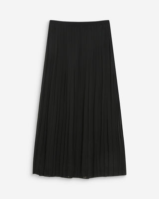 Jupe longue plissée fluide noir Walina