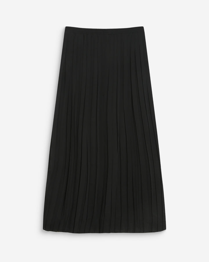 Jupe longue plissée fluide noir Walina