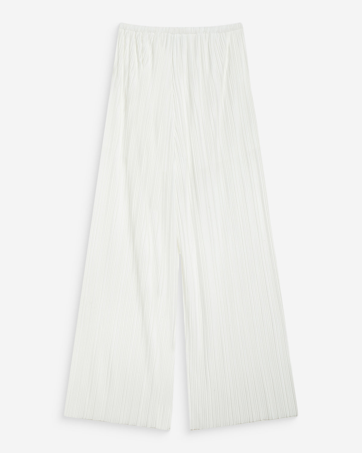 Pantalon large plissé taille réglable ivoire Wonka