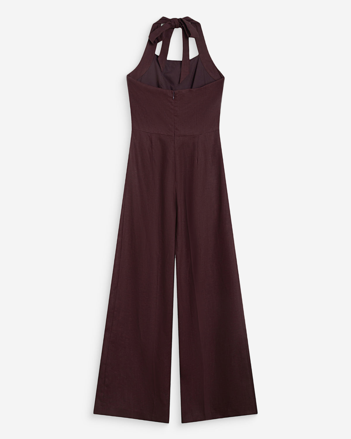 Combinaison pantalon droite encolure carrée chocolat Wish
