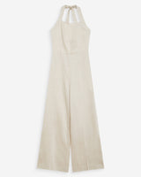 Combinaison pantalon droite encolure carrée sable Wish