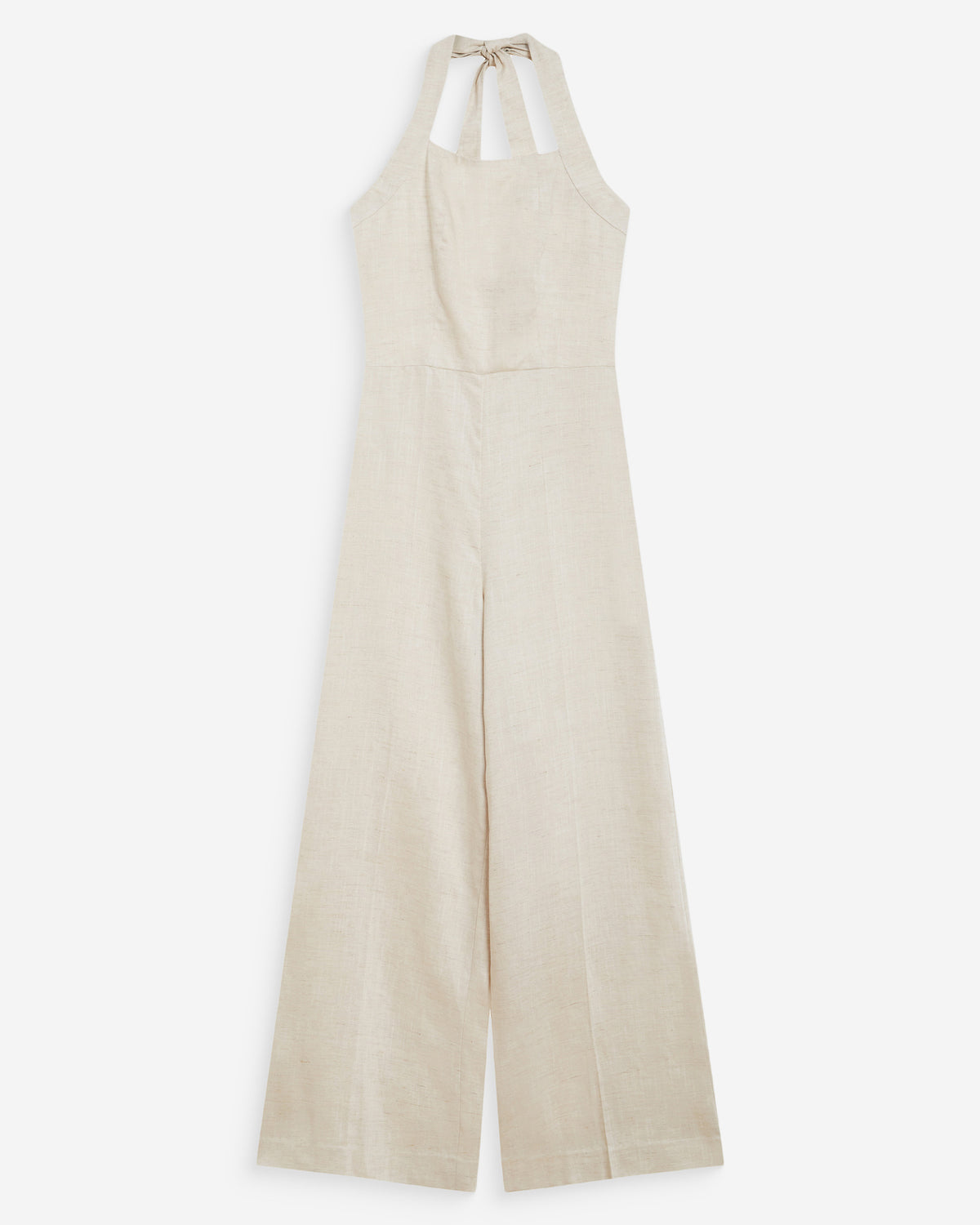 Combinaison pantalon droite encolure carrée sable Wish