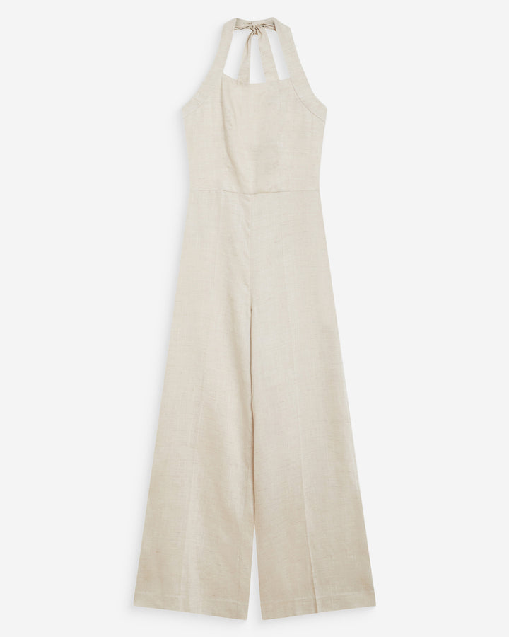 Combinaison pantalon droite encolure carrée sable Wish