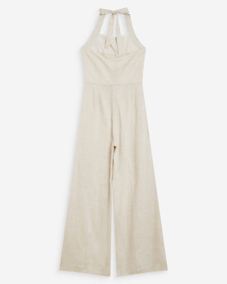 Combinaison pantalon droite encolure carrée sable Wish