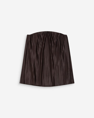 Top bustier plissé aérien chocolat West