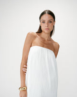 Top bustier plissé aérien ivoire West