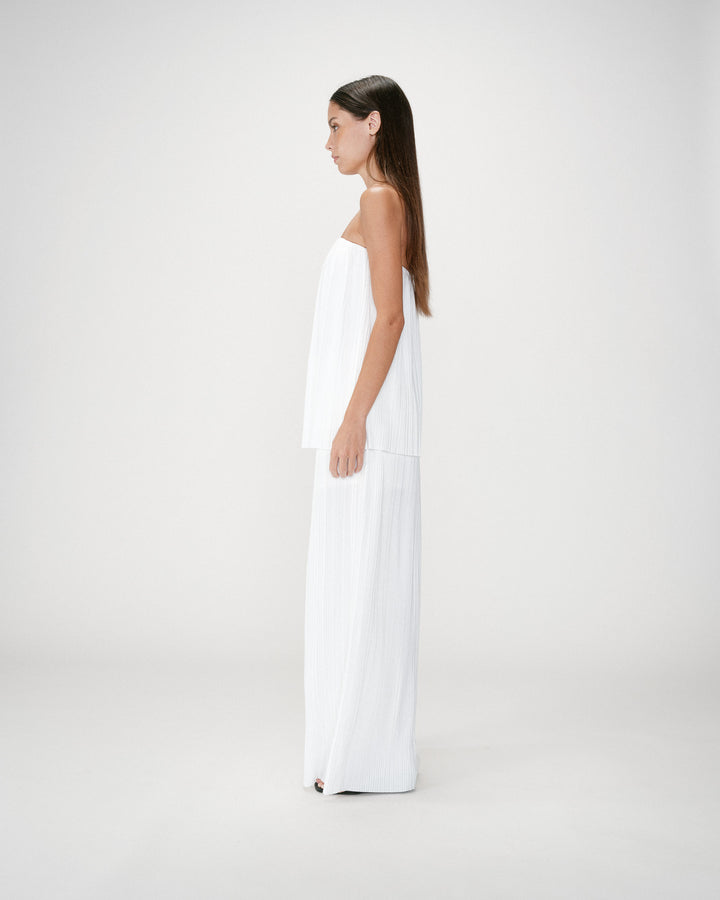 Top bustier plissé aérien ivoire West