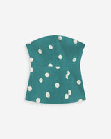 Bustier péplum à pois emeraude Wixie