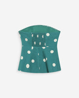 Bustier péplum à pois emeraude Wixie