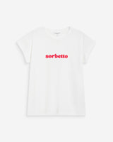 T-shirt en coton à message brodé fuchsia Wylo