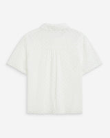 Chemise en dentelle manches courtes white Waverine