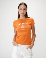 T-shirt ajusté à message orange Wrenley