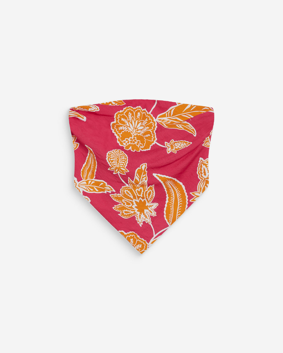 Top bandeau à fleurs dos à nouer fuchsia Willara