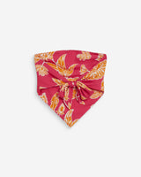 Top bandeau à fleurs dos à nouer fuchsia Willara